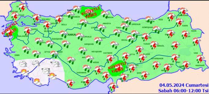 Meteoroloji saat verip 11 ili uyardı. Gök gürültülü sağanak vuracak 24